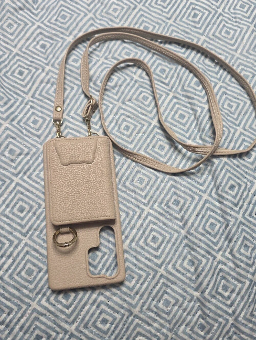 Neutral Beige Crossbody Phone Case with Strap